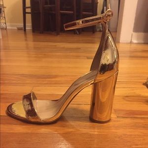 Gold chunky heels from Aldo- worn once